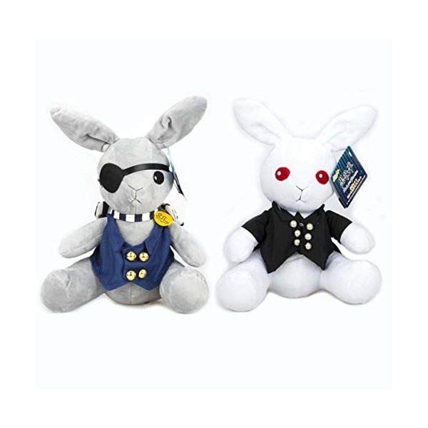 Black Butler Sebastian Peluche Jouet Kuroshitsuji Pet Lapin Ciel Doux Peluche Poupée 30cm 2 pièces