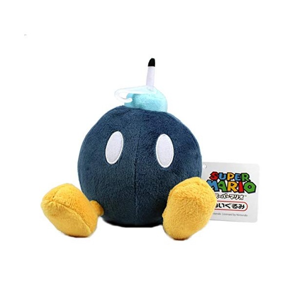 Sanei Produit sous Licence Officielle Super Mario en Peluche 12,7 cm Bob-omb