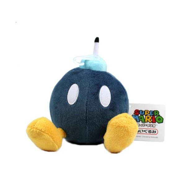 Sanei Produit sous Licence Officielle Super Mario en Peluche 12,7 cm Bob-omb