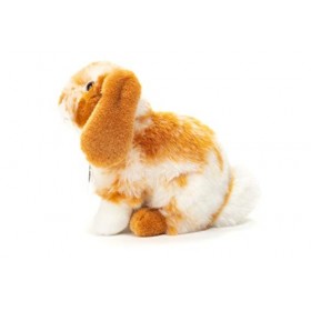 Peluche Lapin Blanc et Or Hermann 20 cm