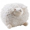 AUBRY GASPARD Mouton en Coton Blanc Shaggy 20 cm