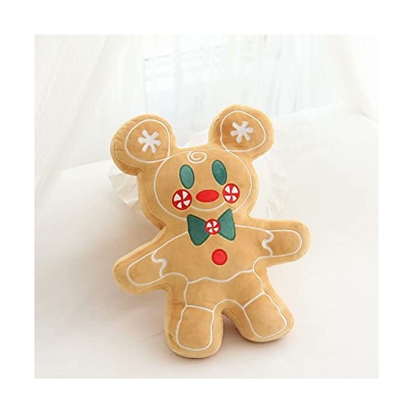 Ermano Peluche 22 cm Super Doux Pain dépice de Noël Biscuits Oreiller en Peluche Adorable poupée Gingembre Oreiller Cadeau d