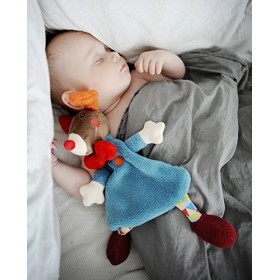 EBULOBO - Doudou Gustave Clown - Peluche Mixte Ultra Douce - 25 cm de Long -Collection Magic Circus - Lavable en Machine 30°