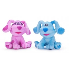 UKToyworld Blues Clues Lot de 2 jouets en peluche pour chien Bleu magenta 30,5 cm