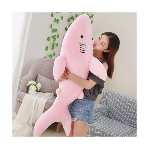 EacTEL Peluche Requin Jouets Peluche Requin Poupée Oreiller Enfants Coussin Jouet Cadeau D’Anniversaire Cadeau De Noël 50cm 2
