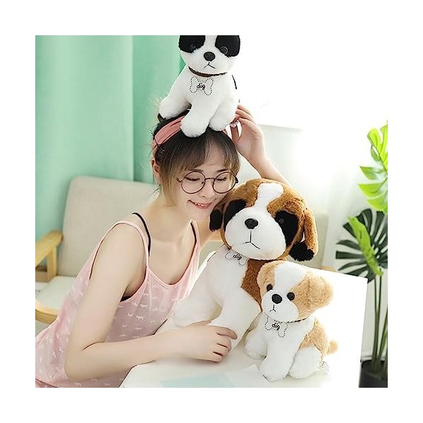 Katutude Chien en Peluche Doux Et Réaliste, Chiot Jouets en Peluche Animaux Chien en Peluche pour Enfants Simulation Peluche 