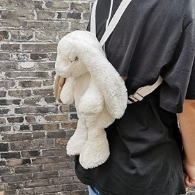 Modis Kawaii Sac à dos en peluche lapin blanc pour enfants, filles, petite amie, étudiant, cadeau danniversaire