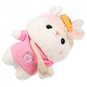 Toyvian Pull Lapin Jouet Enfants Lapin Jouet en Peluche Lapin Jouet Lapin en Peluche Année du Lapin Jouet Cadeau danniversai