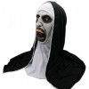 streeHerjjkeA1 Masque dhorreur dHalloween Scary Nonne Masque en latex intégral Cosplay Nonne Masque dHalloween pour Hallow