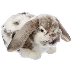 Living Nature Lapin aux Oreilles Tombantes, Lapin en Peluche Doux et Réaliste, Peluche Écologique Naturli, 18cm