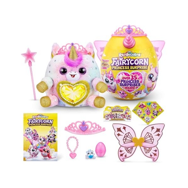 Rainbocorns Fairycorn Princess Série 6 Licorne - Peluche à Collectionner - Surprises Magiques de Princesse féerique, Peluche 