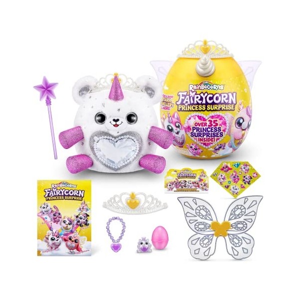 Rainbocorns Fairycorn Princess Série 6 Licorne - Peluche à Collectionner - Surprises Magiques de Princesse féerique, Peluche 