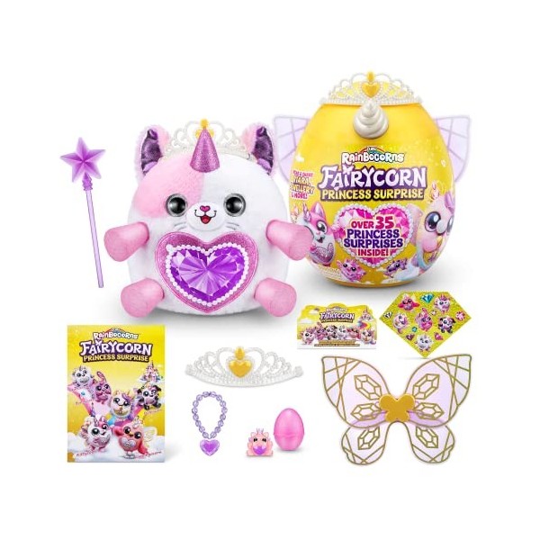 Rainbocorns Fairycorn Princess Série 6 Licorne - Peluche à Collectionner - Surprises Magiques de Princesse féerique, Peluche 