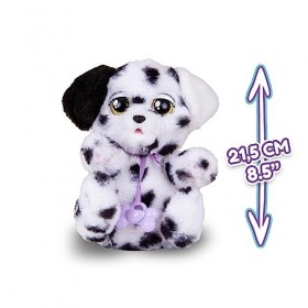 BABY PAWS DALMATA avec Sons dOuverture et de Fermeture des Yeux, Inclut une Couverture Personnalisée ,Peluche Interactive de