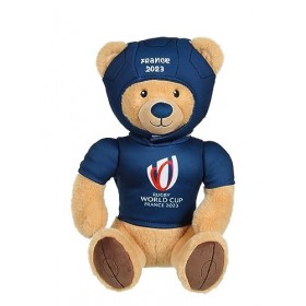 Gipsy Toys - Peluche Ours Coupe du Monde de Rugby/Rugby World Cup France 2023 RWC – Peluche Officielle sous Licence - 24 cm