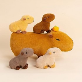 OUOZZZ | Peluche Capybara- Jouets en Peluche Animaux pour Enfants- Joli Jouet en Peluche Doux- La Mère Capybara en Peluche Am