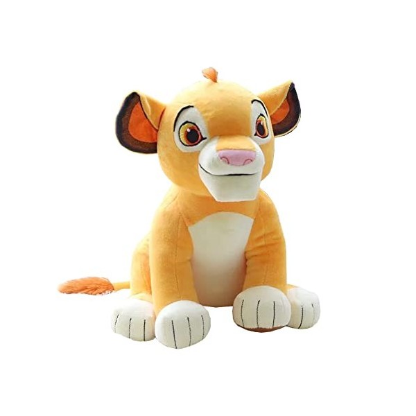 Look & Feel Peluche Lion Beige-Jaune - Peluche du Célèbre Dessins Animé - Plush - Jouet pour Enfant - Adulte - Peluche de Col