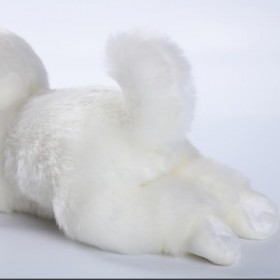 CU-MATE réaliste Peluche Maltais Chien, Peluche Animal Chiot Chien Jouets pour Filles garçons Anniversaire, Blanc, 14inch