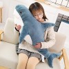XIAOHONG Jouet en forme de requin 3D, fabriqué à la main, coussin de requin doux en peluche pour décoration de la maison, cad