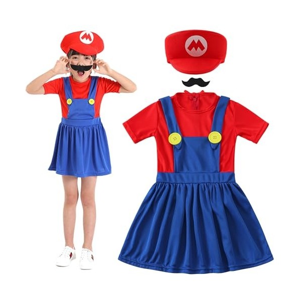 YeahBoom Lot de 3 costumes de Mario Luigi - Costume de cosplay - Pour homme et femme - Pour Noël et carnaval