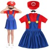 YeahBoom Lot de 3 costumes de Mario Luigi - Costume de cosplay - Pour homme et femme - Pour Noël et carnaval