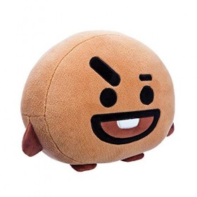 Aurora Produits Officiels BT21 signés World, Coussin Peluche SHOOKY, 61345, Marron