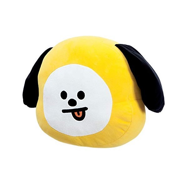 Produits officiels BT21 signés Aurora World, coussin peluche CHIMMY, 61341, jaune