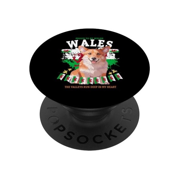 Tenue galloise corgi et jonquille pour enfants et Cymru Pays de Galles PopSockets PopGrip Interchangeable