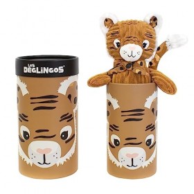 Les Déglingos Doudou Bébé Garçon Speculos le Tigre - Grande Peluche Tigre - Grand Simply - Ultra Doux - Dès la Naissance - 