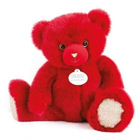 Doudou et Compagnie - Ours En Peluche Paillettes - 30 cm - Rubis - Ours Collection - DC3564