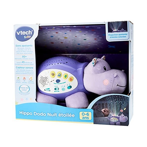 Vtech 80-180905-Veilleuse - Hippo Dodo Nuit Etoilée, Plastique - Version FR