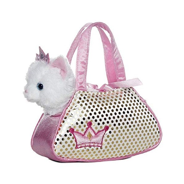 Aurora, 32600, Fancy Pal, Peek-A-Boo Unicorn Pet Carrier, 20,5cm, Peluche, Violet/Blanc