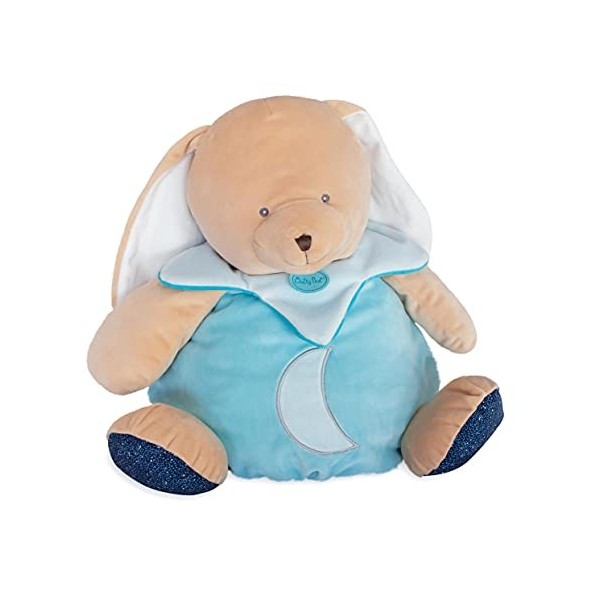 Baby Nat - Peluche Range-Pyjama Enfant - Peluche Lapin - Cadeau Bébé - Bleu - Lumi - BN0540