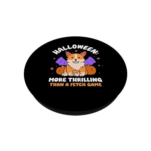 Halloween : Plus Palpitant Quune Partie De Fetch Chiens PopSockets PopGrip Interchangeable