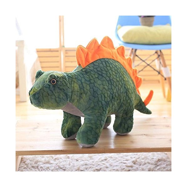 EZLAM 40~110cm Bouche Ouverte Tyrannosaure T-Rex Triceratops Poupée De Dinosaure en Peluche Impression Réaliste Vert Brun Gri