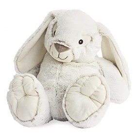 Baby Nat - Peluche Lapin avec Bébé - Gris/Bleu - Idée Cadeau Enfant - Lapin Malow - BN0211