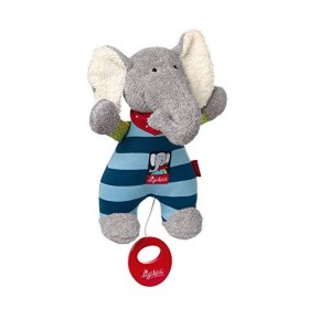 sigikid, 48800, garçon, peluche musicale éléphanteau, bleu/gris, Lolo Lombardo