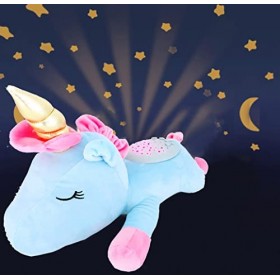Brigamo Veilleuse en peluche de qualité supérieure - Motif licorne - Projecteur ciel étoilé