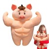 OSKOE Oreiller câlin Muscle Pig | Poupées en Cochon Poupées en Cochon Doux Jouet en Peluche pour Animaux Compagnie | Poupée C