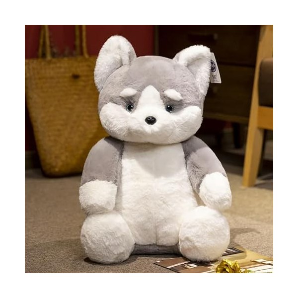 KiLoom Nouveau Husky Inu Peluche Jouet Dessin Animé Doux en Peluche Animal Chat Adorable Peluche Poupée Accompagner Oreiller 