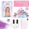 Kit Tatouage Paillettes Enfant Fille, Tatouage Ephemere Enfant, 30 Couleurs, 190 Pochoirs, 215 Strass sur Le Visage, non Toxi