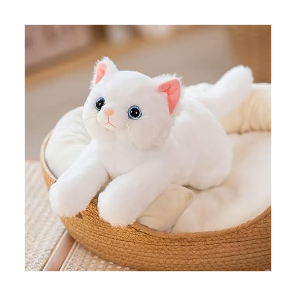 KiLoom Belle Peluche Chats Jouet Réaliste Chat Poupée Chaton en Peluche Jouets pour Animaux De Compagnie Doux Coussin Animal
