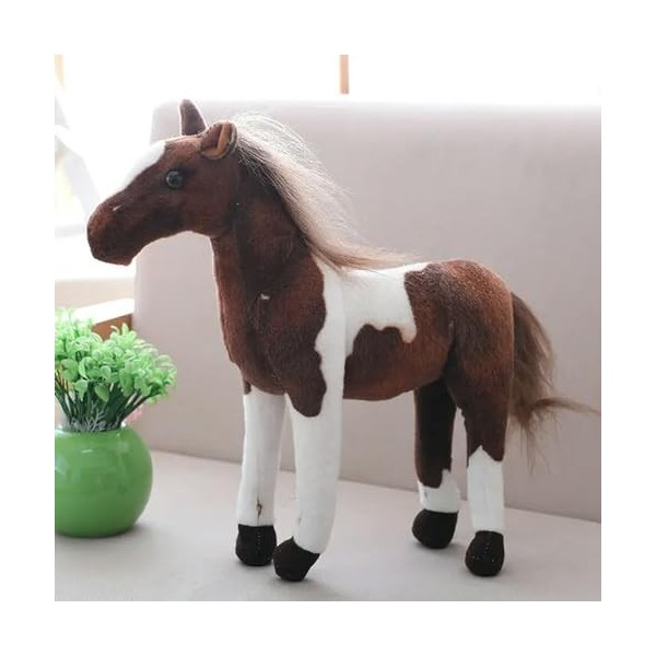 Simulation Cheval Peluche Jouets Mignon Animal Zèbre Poupée Doux Noir Blanc Cheval Jouet Enfants Cadeau D’Anniversaire 40cm 3