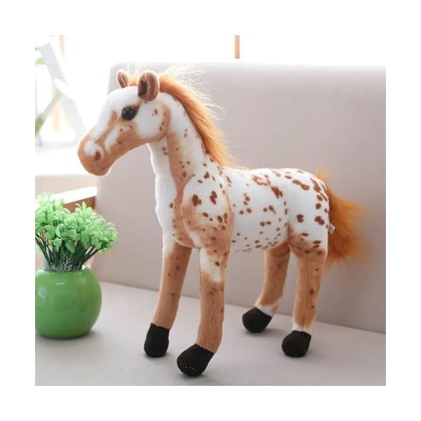 Simulation Cheval Peluche Jouets Mignon Animal Zèbre Poupée Doux Noir Blanc Cheval Jouet Enfants Cadeau D’Anniversaire 40cm 3