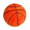XZJMY Grand oreiller rond en peluche en forme de balle 3D - Cadeau pour filles ou garçons 28 cm, orange 