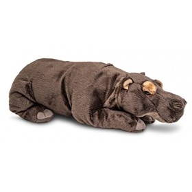 Uni-Toys - Hippopotame couché – 46 cm Longueur – Peluche Hippo, Hippopotame – Peluche, Doudou