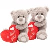 0204PONT3WM I Love Fancy Dress LH0001-Nounours en Peluche Doux, Gris