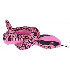 Wild Republic Plush Snake Liens Rose, Peluche Serpent, Animal en Peluche 137 cm, Idée Cadeau de Naissance Fille ou Garçon, Jo