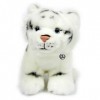 Doudou Tigre Blanc Peluche Bébé Tigre 28 cm de long * NILAY