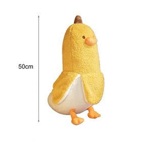 Napacoh Jouet en Peluche en Forme de Canard Banane, Accessoires Kawaii, Oreiller en Peluche, Cadeau pour Filles et Femmes 50